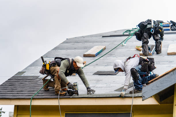 Professional Roof Installation technician working in Clements, CA